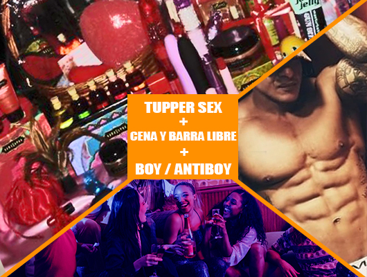 imagen destacado pack - PACK SEXY DAY: Tupper sex + Cena + Barra libre + Boy / Antiboy